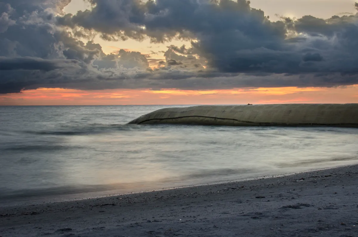 Sunset at the beach.