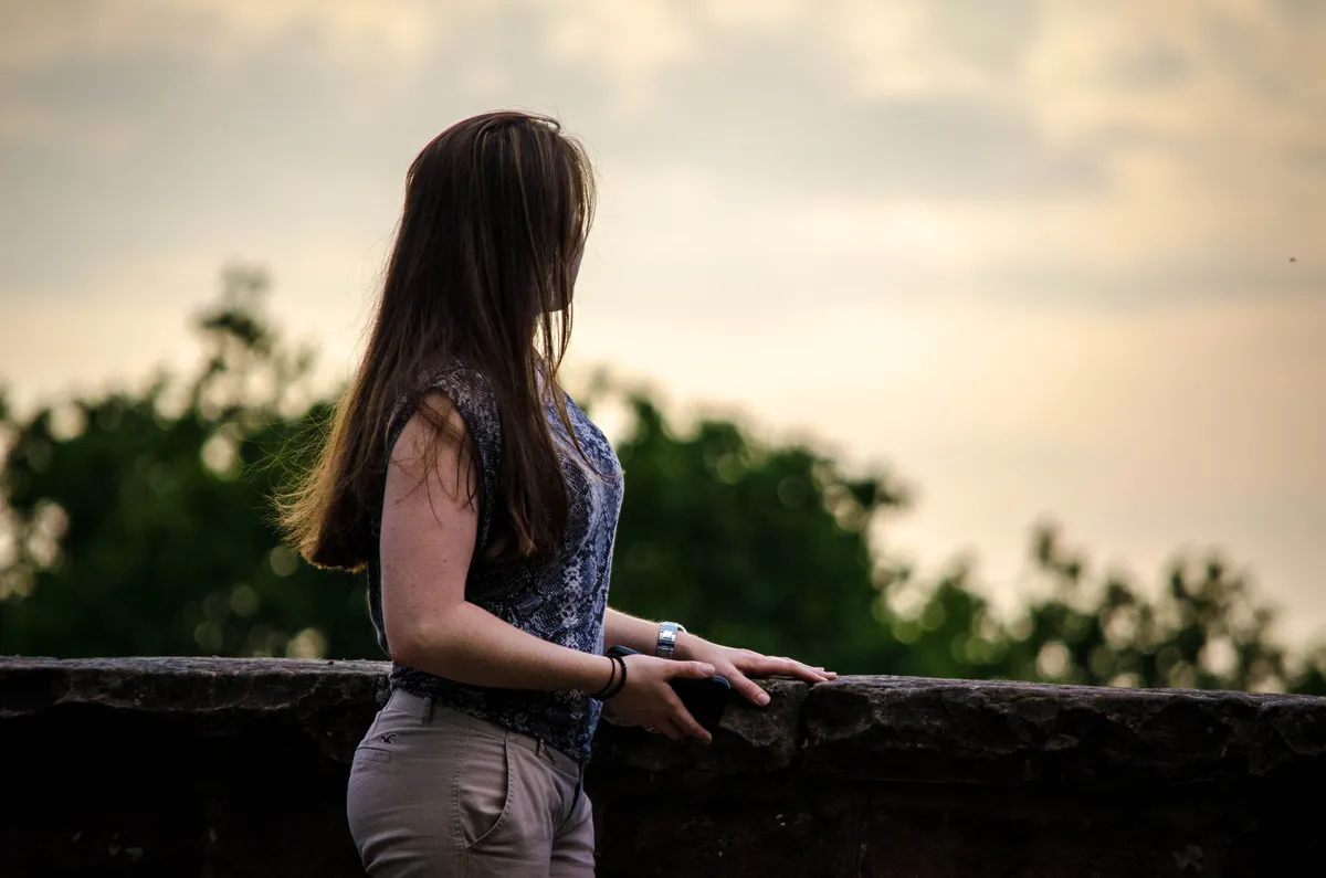 Girl at dusk.