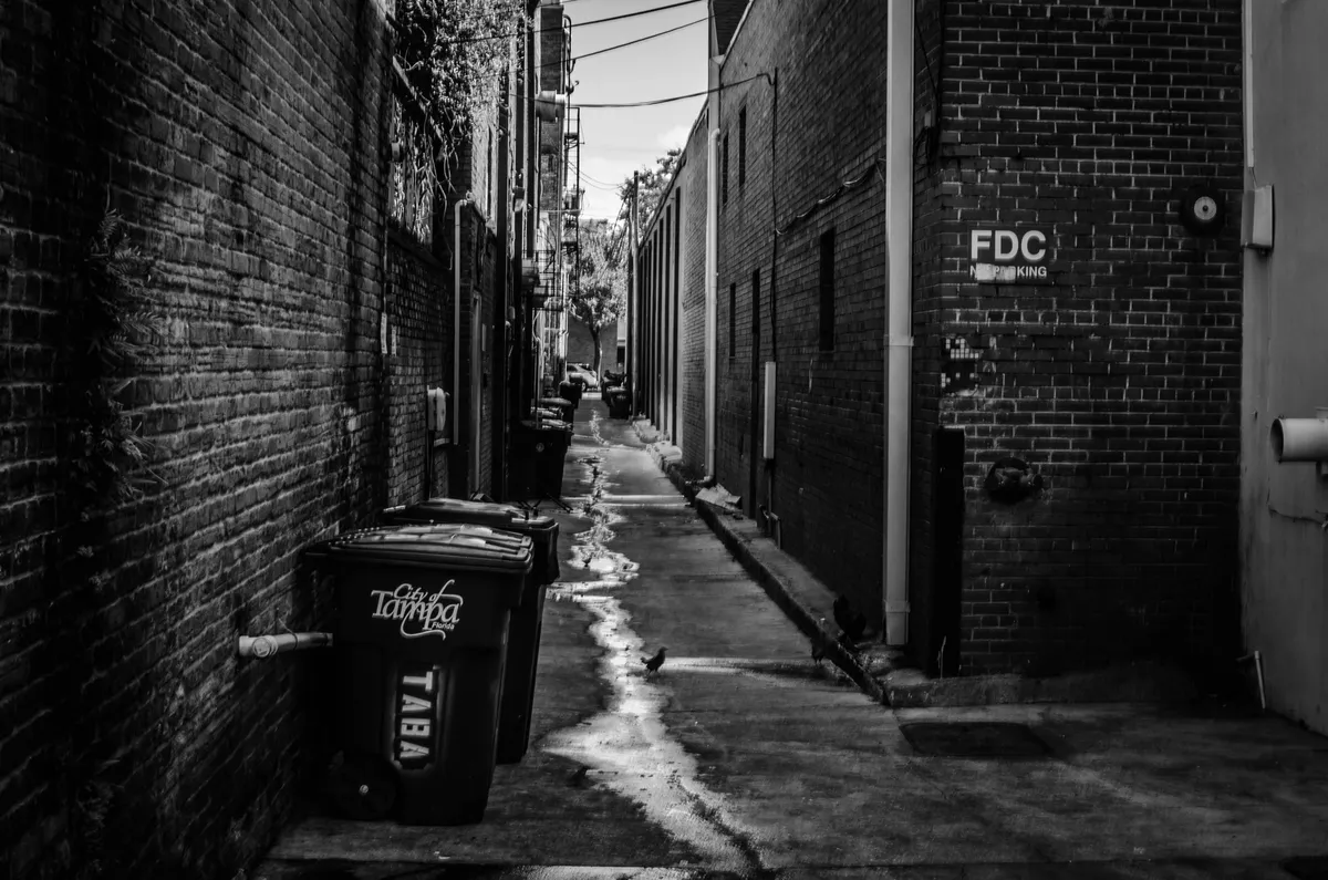 An alley in Ybor, Tampa.